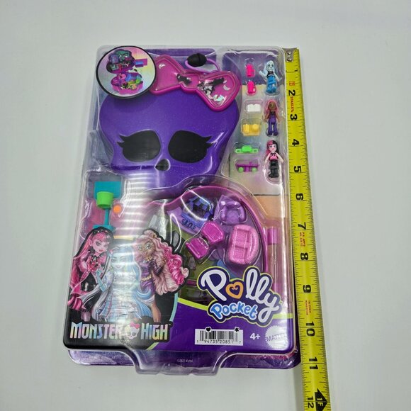 Polly Pocket Monster High Compact Playset BNIB 3 Micro Dolls Accessories Dracula - Picture 9 of 10
